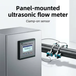 Panel mounted Clamp on Ultrasonic Flow Meter RS485 4 20mA Suitable for Tap Water Circulating Water and Pipeline Renovation