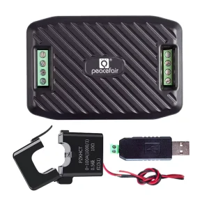 Peacefair PZEM 016 Smart Single Phase Electric Energy Power Meter RS485 Port Modbus KWH Frequency Meter with USB Split CT