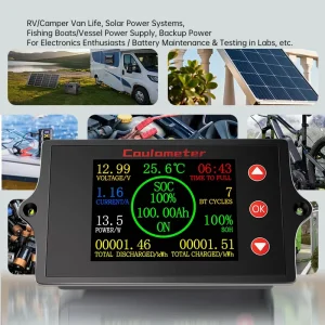 Peacefair PZEM 041 Battery Tester 12v 24v 48v 0 500A Lithium E bike Electric Motorcycle Battery Voltage Current Capacity Monitor