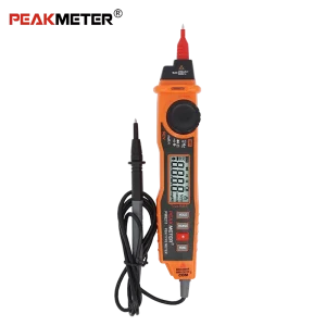 Peakmeter Pen Type Digital Multimeter PM8211 LCD Display Back Light CE Certified 2xAAA Battery NCV Detector 600V Electrical