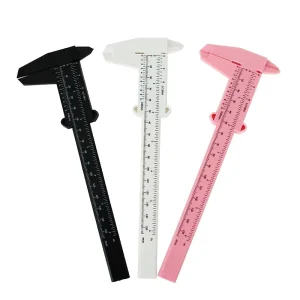Plastic Brow Measuring Tool Adjustable Plastic Eyebrow Vernier Caliper Ruler for Microblading Permanent Makeup Eyebrow Caliper