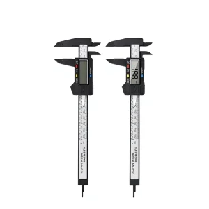 Plastic Carbon Fiber Digital Vernier Caliper 0-150mm Large Screen Inner Outer Diameter Jewelry Measuring Tool