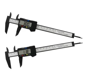 Plastic Carbon Fiber Electronic Digital Vernier Caliper for Inner Diameter Measurement 0-150mm Range