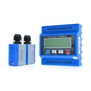 Plastic OEM Compact Module Type DIN rail Mounting Ultrasonic Flow Meter for Water Liquid 1.0%FS Accuracy 4 20mA