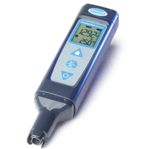 Pocket Pro HR Conductivity Tester Portable Water Quality Meter with Temperature Measurement and IP67 Design