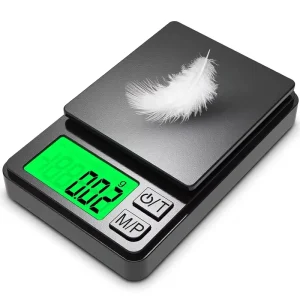Pocket Scale 1000g x 0.01g Backlit LCD Display Digital Scale Grams Ounces for Kitchen Jewelry Herbs Travel Use