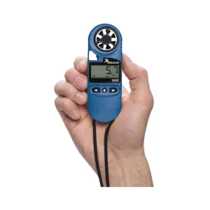 Pocket Wind Meter Anemometer with Reflective LCD 1 Second Updates Auto Shutdown Blue