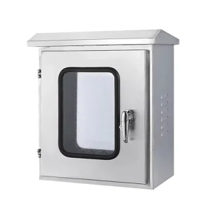 Polished Stainless Steel Distribution Box with Inspection Window IP55 Weatherproof Electrical Enclosure Case CE 300x400x200mm