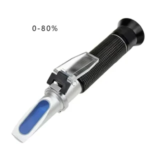 Pomelo Handheld Aluminium Blue Honey Concentration Whiteness Tester Refractometer 1kg Beekeeping Use 20.5×8.5×5.5cm