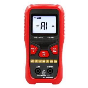 Portable 600V Digital Multimeter with Smart AI Mode Manual Mode Resistance Diode and Continuity Test