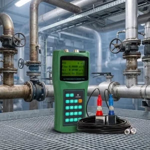 Portable Clamp-on Flowmeter with Quick-clamp Mounting Fixture