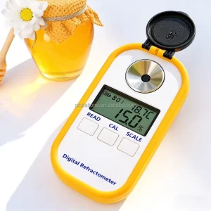 Portable Digital Honey Refractometer LCD Display ABS Plastic Brix 0~90% Be 33~48 0.2% Accuracy Equipment for Honey
