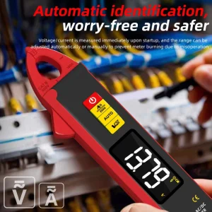 Portable Digital Multimeter Clamp Meter 6000 Digits Auto Mini True RMS AC DC Voltage 100A Current Non-contact Capacitance CAT IV