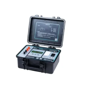 Portable Digital Resistance Tester with Hard Shockproof Protective Case Integrated Operation Buttons for Power Line Inspection