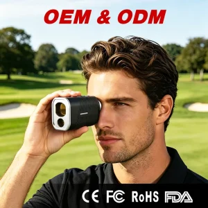 Portable Golf Rangefinder 7X 1000M USB Rechargeable Laser Distance Meter with Slope Flag Lock Pulse Vibration Magnetic Compact