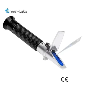 Portable Handheld Aluminium Rubber Optical Glass 0-32% Brix Meter RHB-32ATC 0.1 Accuracy for Candy Industry Sugar Content