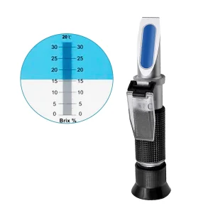 Portable Handheld Brix Refractometer 0 32% Brix for Fruit Juice Beverage and Food Sugar Content Testing