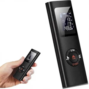 Portable Handheld Laser Distance Meter Rear Lighting 40m Range IP54 Waterproof ABS Plastic Measures Distance Size Area