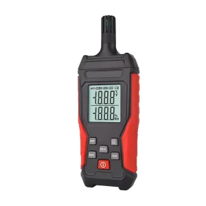 Portable Handheld Temperature and Humidity Meter with Duct Temperature Sensor