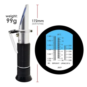 Portable Human Tri Scale Blood Serum Protein Urine Specific Gravity Tester Clinical Auto Refractometer with ATC