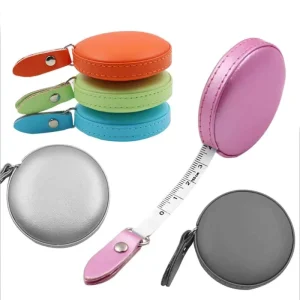 Portable Leather Retractable Tape Measure Practical Centimeter Inch Roll Ruler for Height Measurements