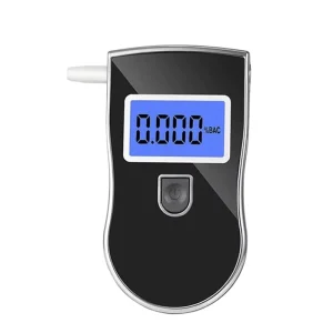 Portable Personal Breath Alcohol Tester AT818 Semiconductor Sensor High Precision Smart Home Display 3 AAA Batteries Black