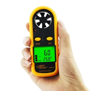 Portable Wind Speed and Temperature Meter High Precision Digital Anemometer AR816+