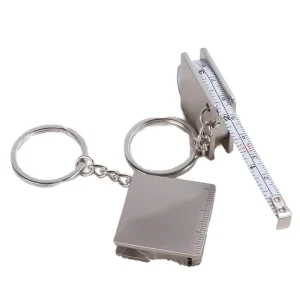 Practical Stainless Steel Retractable Ruler Fashion Keychain Tape Measure with Metal Small Tools Keyring
