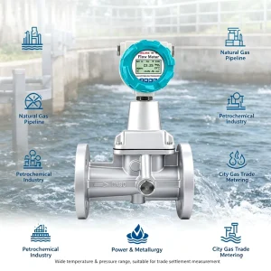 Precession Vortex Flow Meter Gas Intelligent Flowmeter with Temperature Pressure Compensation for Natural Gas Pipeline Metering