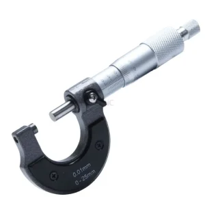 Precise Gauge Micrometer 0-25mm Metric Caliper Measurement Micrometer Tool Spiral Micrometer for High-Precision Measurement