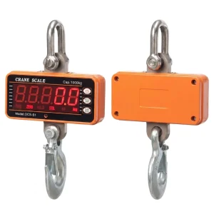Precision Electronic Hanging Crane Scale 500kg with Adjustable Graduation Remote Tare Digital Calibration Labs OEM LED