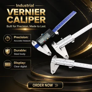 Precision Stainless Steel Metric Vernier Caliper 0-150mm 200mm 300mm 0.01mm Industrial Professional Measuring Caliper