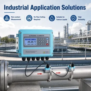 Precision Ultrasonic Flow Meter 0.1% Accuracy Relay Output for Water Oil and Chemical Liquid Measurement