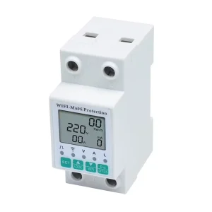 Premium Quality 2P Smart Electricity Meter With TuYa APP Wireless Control Combo Voltage Surge Protection and Current Cutoff