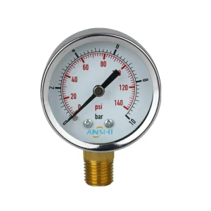 Pricesblack Silver Corrosion Resistant Pressure Gauge Oil Industry Pressure Gauge