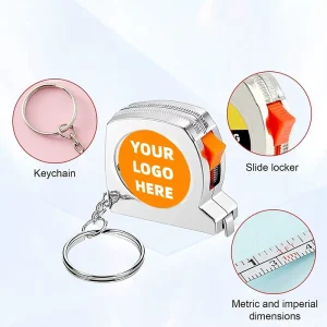 Printed Mini Tape Measure 1m 3ft Retractable Tape Custom Text Logo Personalized Construction Corporate Gift Vendor