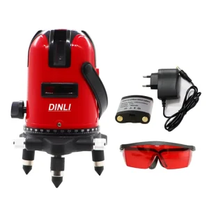 Professional 2 Line Industrial Grade Cross Line Laser Level Class II Automatic Leveling 1mm Accuracy 18650 Battery Temperature