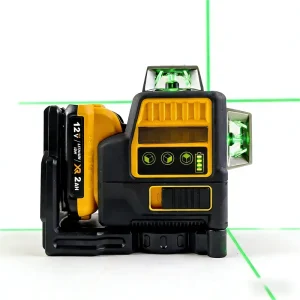 Professional 360 Rotary 3D 12 Line Green Laser Level Industrial Outdoor Construction Marking Tool Electronic Self Leveling