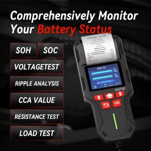 Professional Battery Tester with Printer 10-2000 CCA 12V 24V Battery Capacity Tester Konnwei Kw700