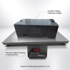 Professional Grade 2000kg Ultra Low Profile Platform Scale Carbon Steel Industrial Floor Scale Reinforced Double Ramps IP68