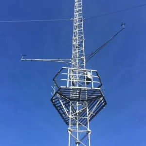 Professional Guyed Meteorological Mast for Multi-level Wind Data Collection and Anemometer Sensor Support in High Altitude Zones