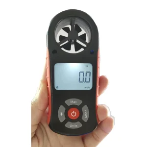 Professional Handheld 0 30m s Wind Speed Air Flow Temperature Digital Anemometer Barometer ABS Material Multi Unit Display