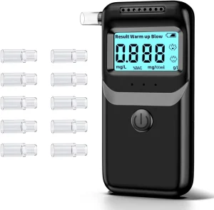 Professional High Precision 3 Digit Display Rechargeable Non Contact Breathalyzer 10s Response Voice Alcohol Tester