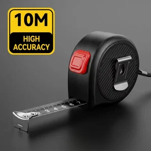 Professional Highly Accurate Retractable Steel Tape Measure Carbon Steel Blade 10m Length Durable Metric Imperial Ruler