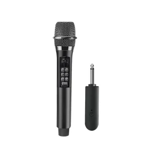 Professional Metal Handheld Wireless Karaoke Microphone System with 20+ Meters Range Noise Cancelling Portable Design