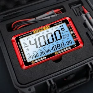 Professional Smart Digital Multimeter 3-in-1 Calendar Temperature Humidity Meter 4-Digit Display ABS Material Home Use 0-600V