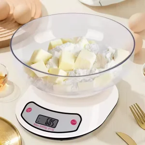 Professional Waterproof Electronic Smart ABS Digital Kitchen Scale With Bowl
