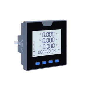 Programmable Three Power Meter RS485 Interface LCD Display 0.5 Class Accuracy 6 Digit Real time Energy Monitoring CE Certified