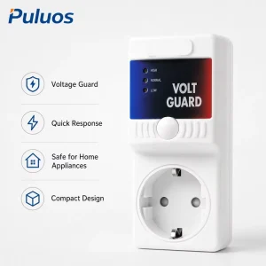 Puluos VOLT GYARD 220V 50 60Hz Plug Socket Voltage Protector with Overvoltage Undervoltage Disconnect Protection