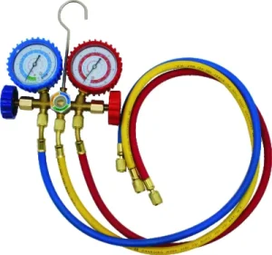 R134A R12 R22 and R502 Manifold Gauge Digital 5FT 3-Way Single HVAC AC Diagnostic Manifold Pressure Gauge Set